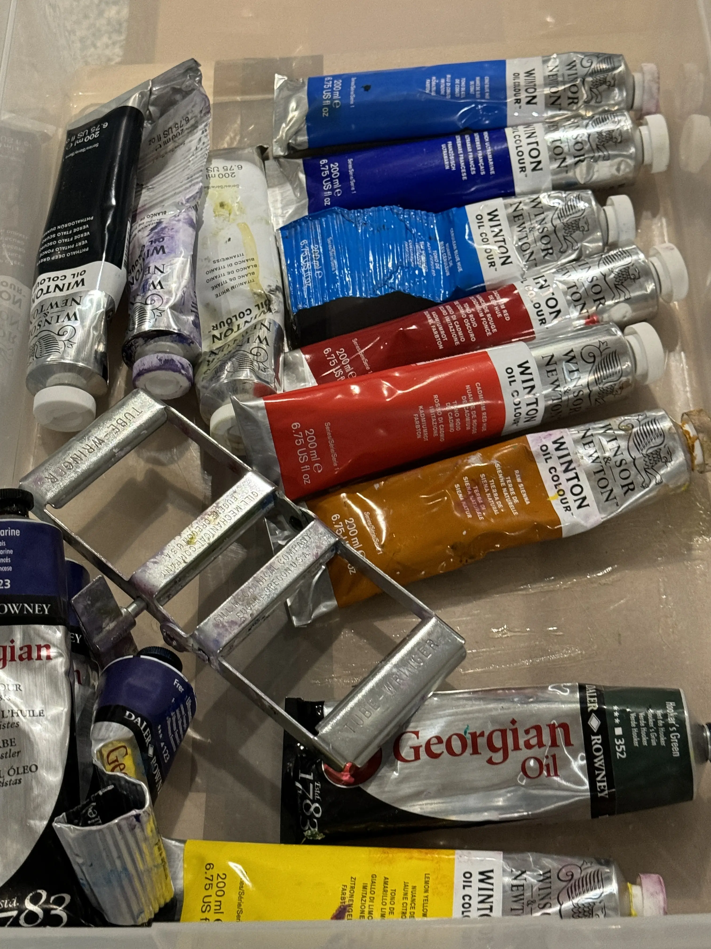 Paint tubes in Traci's studio