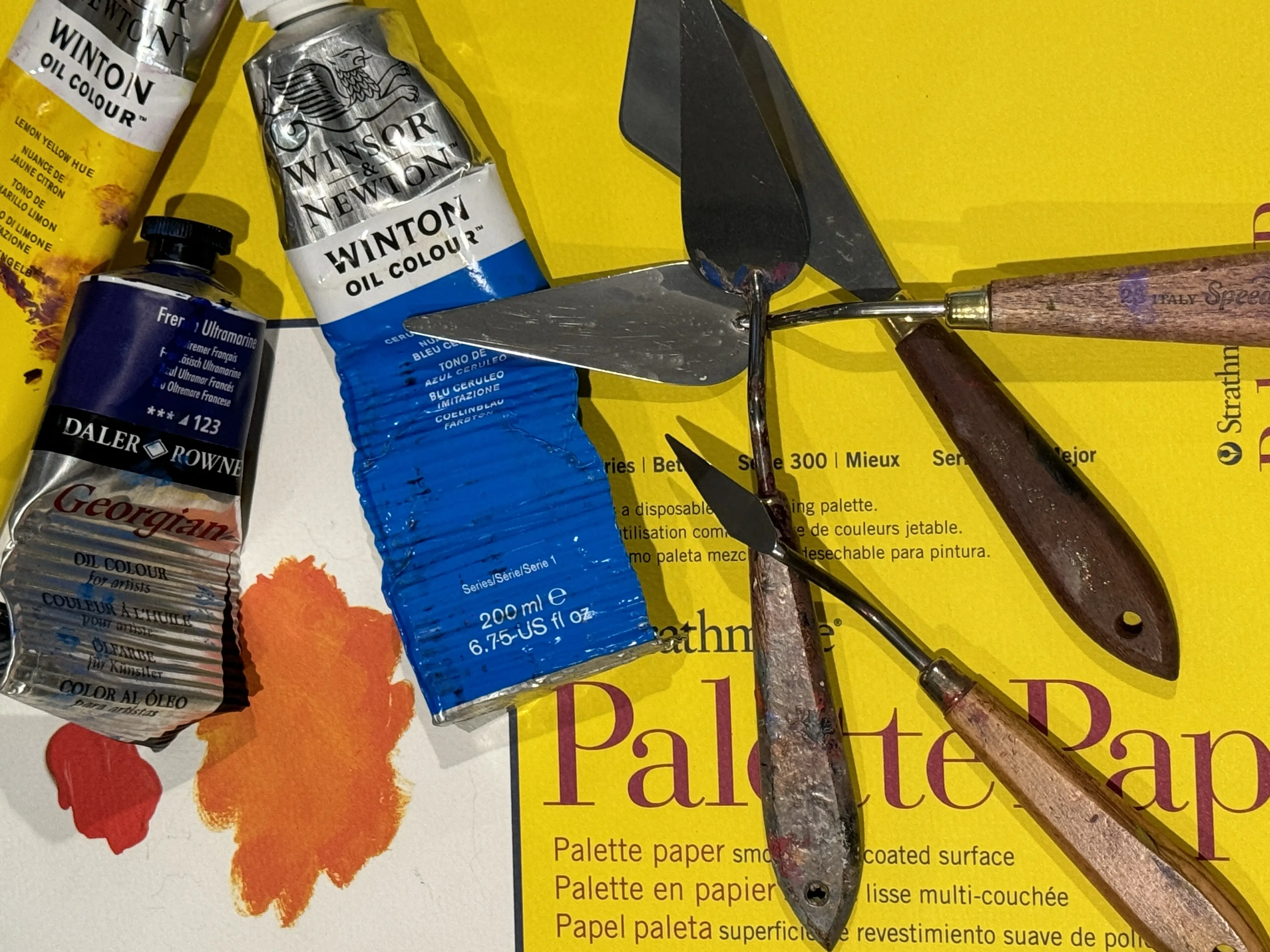 Paint tools in Traci's studio